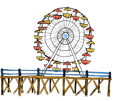 Solar Powered Ferris Wheel on the Santa Monica Pier on Route 66